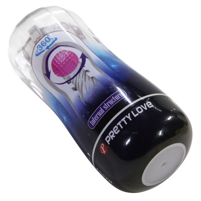 PRETTY LOVE - COPO DE MASTURBAÇÃO TEXTURIZADO 360º TRANSPARENTE - D-245970 - Dona Pimenta